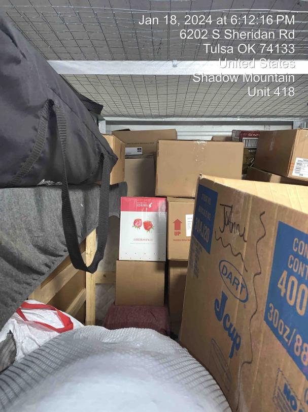 Storage Unit Auction in Tulsa, OK at Click Storage Tulsa ends on 6th